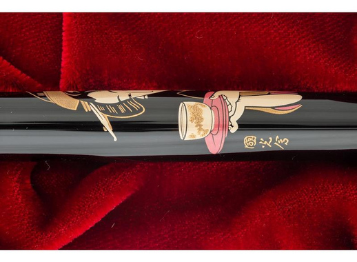 Ручка перьевая Namiki Ukiyo-e Okita Naniwaya цвет чернил черный цвет корпуса черный