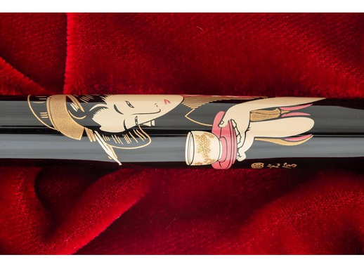 Ручка перьевая Namiki Ukiyo-e Okita Naniwaya цвет чернил черный цвет корпуса черный