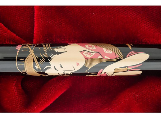 Ручка перьевая Namiki Ukiyo-e Okita Naniwaya цвет чернил черный цвет корпуса черный