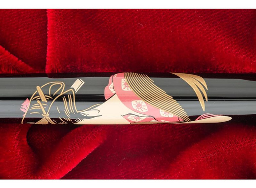 Ручка перьевая Namiki Ukiyo-e Okita Naniwaya цвет чернил черный цвет корпуса черный