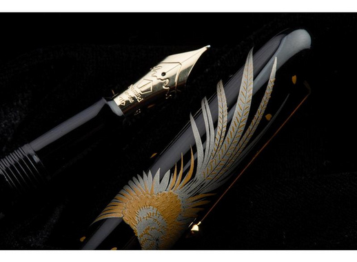 Ручка перьевая Namiki Tradition Golden pheasant цвет чернил черный цвет корпуса черный