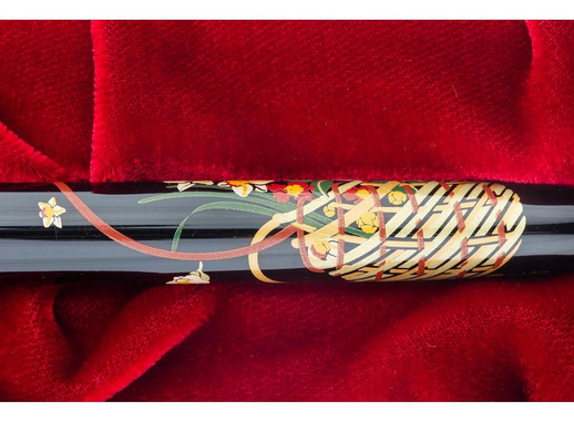 Ручка перьевая Namiki Tradition Flower basket цвет чернил черный цвет корпуса черный