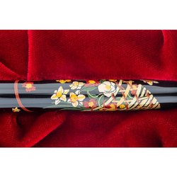 Ручка перьевая Namiki Tradition Flower basket цвет чернил черный цвет корпуса черный