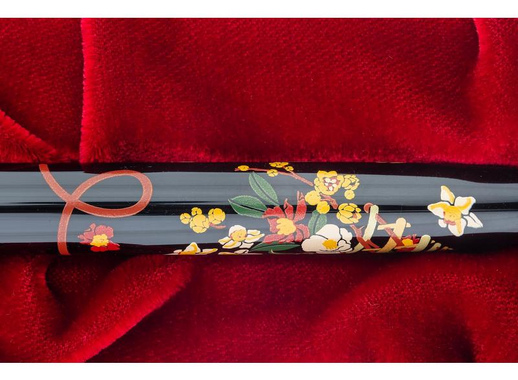 Ручка перьевая Namiki Tradition Flower basket цвет чернил черный цвет корпуса черный