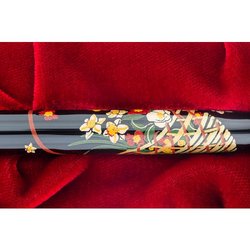 Ручка перьевая Namiki Tradition Flower basket цвет чернил черный цвет корпуса черный