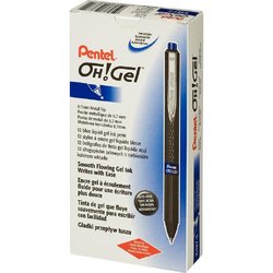 Ручка гелевая автоматическая Pentel OhGel синяя (толщина линии 0.35 мм)