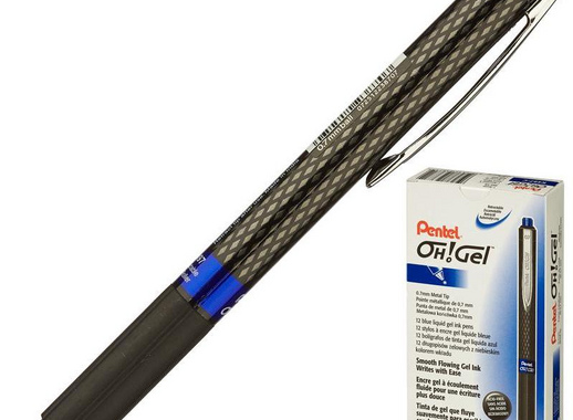 Ручка гелевая автоматическая Pentel OhGel синяя (толщина линии 0.35 мм)