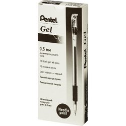 Ручка гелевая Pentel черная (толщина линии 0.25 мм)