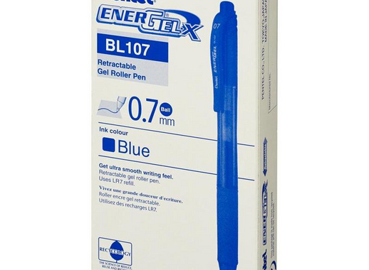 Ручка гелевая автоматическая Pentel EnerGel Rec синяя (толщина линии 0.35 мм)