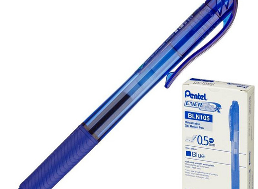 Ручка гелевая автоматическая Pentel EnerGel синяя (толщина линии 0.3 мм)