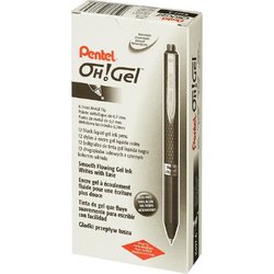 Ручка гелевая автоматическая Pentel OhGel черная (толщина линии 0.35 мм)