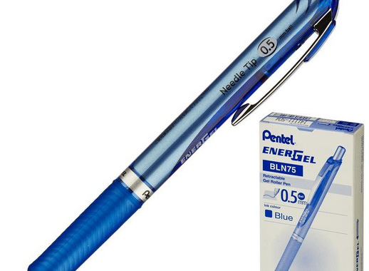 Ручка гелевая автоматическая Pentel EnerGel синяя (толщина линии 0.25 мм)