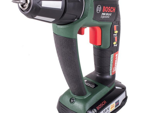 Шуруповерт аккумуляторный Bosch PSR 18 LI-2/2 Ergonomic 18 В Li-Ion, 2х2.5 Ач