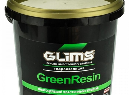 Герметик эластичный Glims GreenResin, 1.3 кг