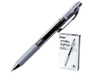 Ручка гелевая автоматическая Pentel Energel Infree черная (толщина линии 0.25 мм)