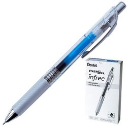 Ручка гелевая автоматическая Pentel Energel Infree синяя (толщина линии 0.25 мм)