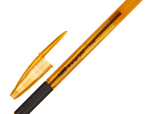 Ручка шариковая одноразовая BIC Orange grip fine черная (толщина линии 0.3 мм)