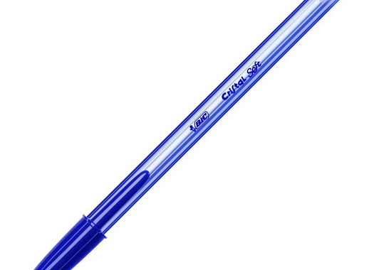 Ручка шариковая одноразовая Bic Cristal Soft синяя (толщина линии 0.35 мм)