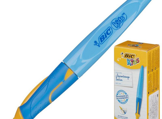 Ручка шариковая синяя BIC Kids Twist (толщина линии 0.4 мм)