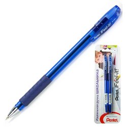 Ручка шариковая синяя Pentel Feel it! (толщина линии 0.25 мм, 2 штуки в упаковке)