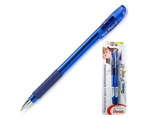 Ручка шариковая синяя Pentel Feel it! (толщина линии 0.25 мм, 2 штуки в упаковке)