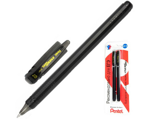 Ручка гелевая для ЕГЭ Pentel Energel черная (толщина линии 0.35 мм, 2 штуки в упаковке)