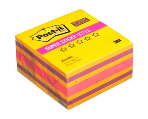 Стикеры Post-it Super Sticky Бабл гам 76x76 мм неоновые 3 цвета (1 блок, 360 листов)