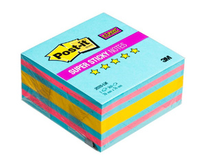 Стикеры Post-it Super Sticky Love is 76x76 мм неоновые 3 цвета (1 блок, 360 листов)