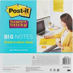 Стикеры Post-it Super Sticky BN11 279х279 мм неоновые желтые (1 блок, 30 листов)