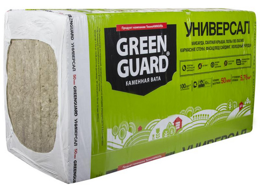 Каменная вата GreenGuard УНИВЕРСАЛ 50 мм