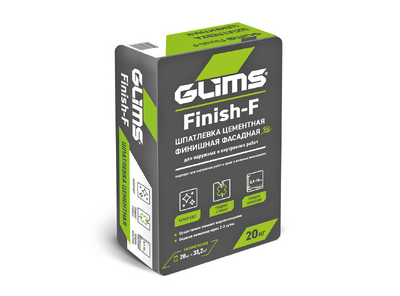 Шпаклёвка фасадная финишная Glims Finish-F, 20 кг