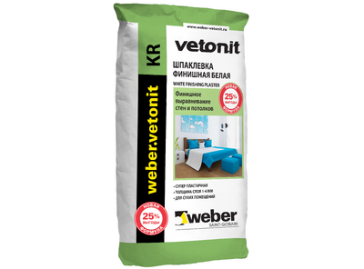 Шпаклёвка полимерная финишная Weber Vetonit KR, 20 кг