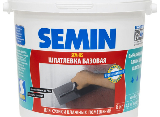 Шпаклёвка базовая Semin Sem-BS, 8 кг