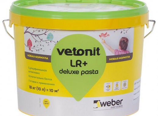 Шпаклёвка готовая Weber vetonit pasta 18 кг