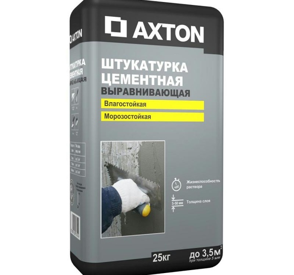 Штукатурка цементная Axton, 25 кг