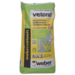 Штукатурка цементная универсальная Weber Vetonit Facade Grey, 25 кг