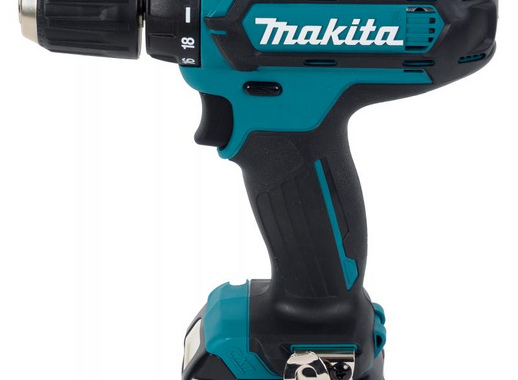 Аккумуляторная дрель-шуруповерт Makita DF331DWYL1 12В Li-ion, 2х1.5 Ач, с фонарём